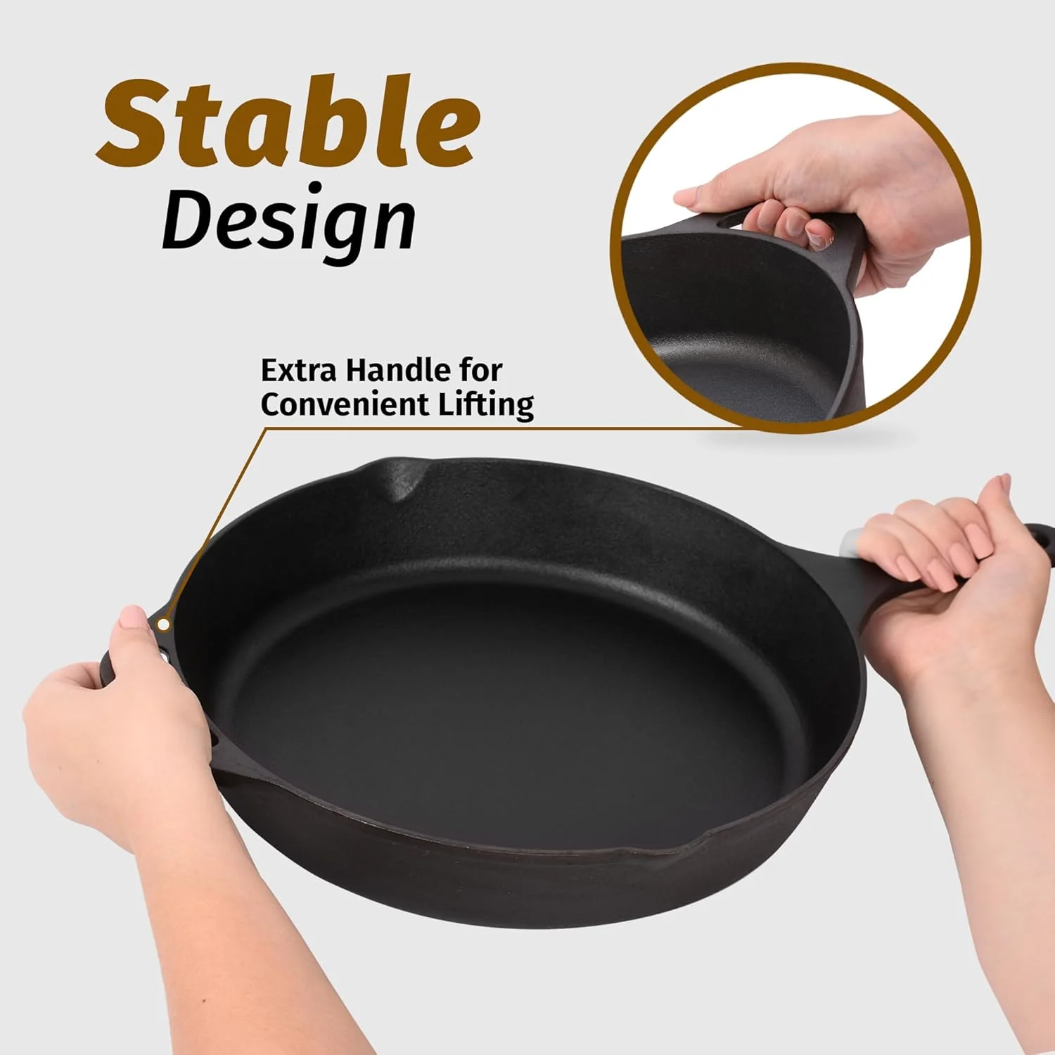 Pre-Seasoned Cast Iron Skillet - Image 6
