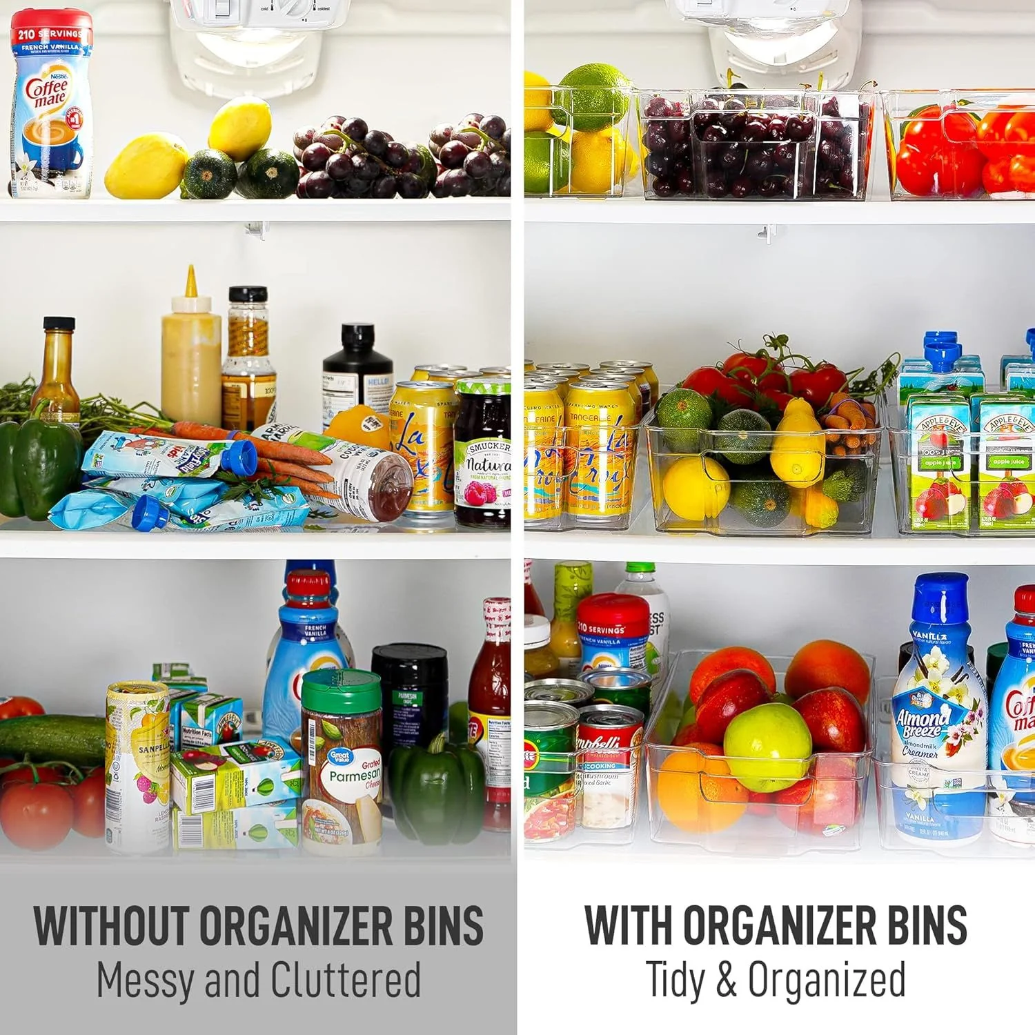 Large Refrigerator Organizer Bins (4 Packs) - Image 3
