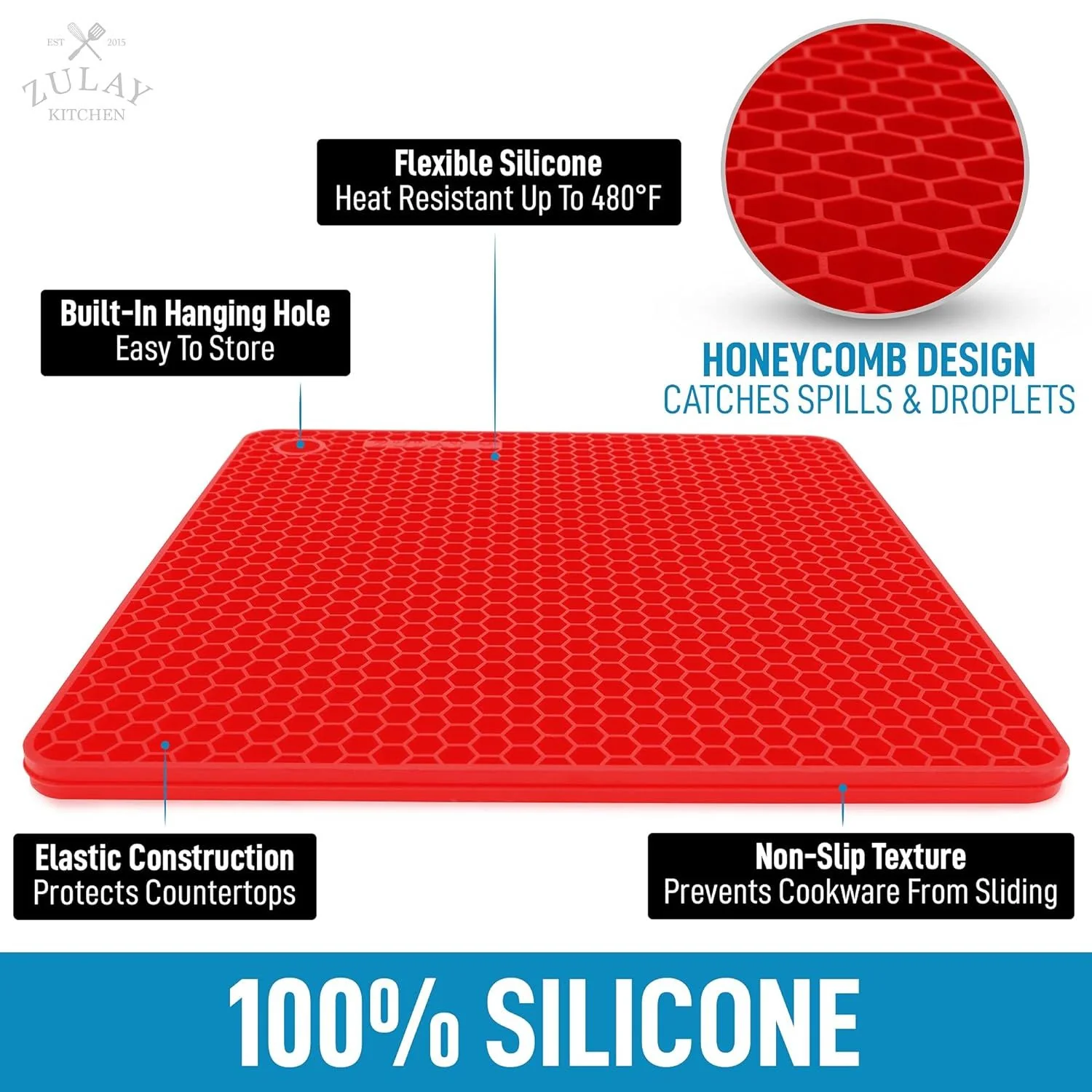 Silicone Trivet Mat Set - 4 Pack - Image 3