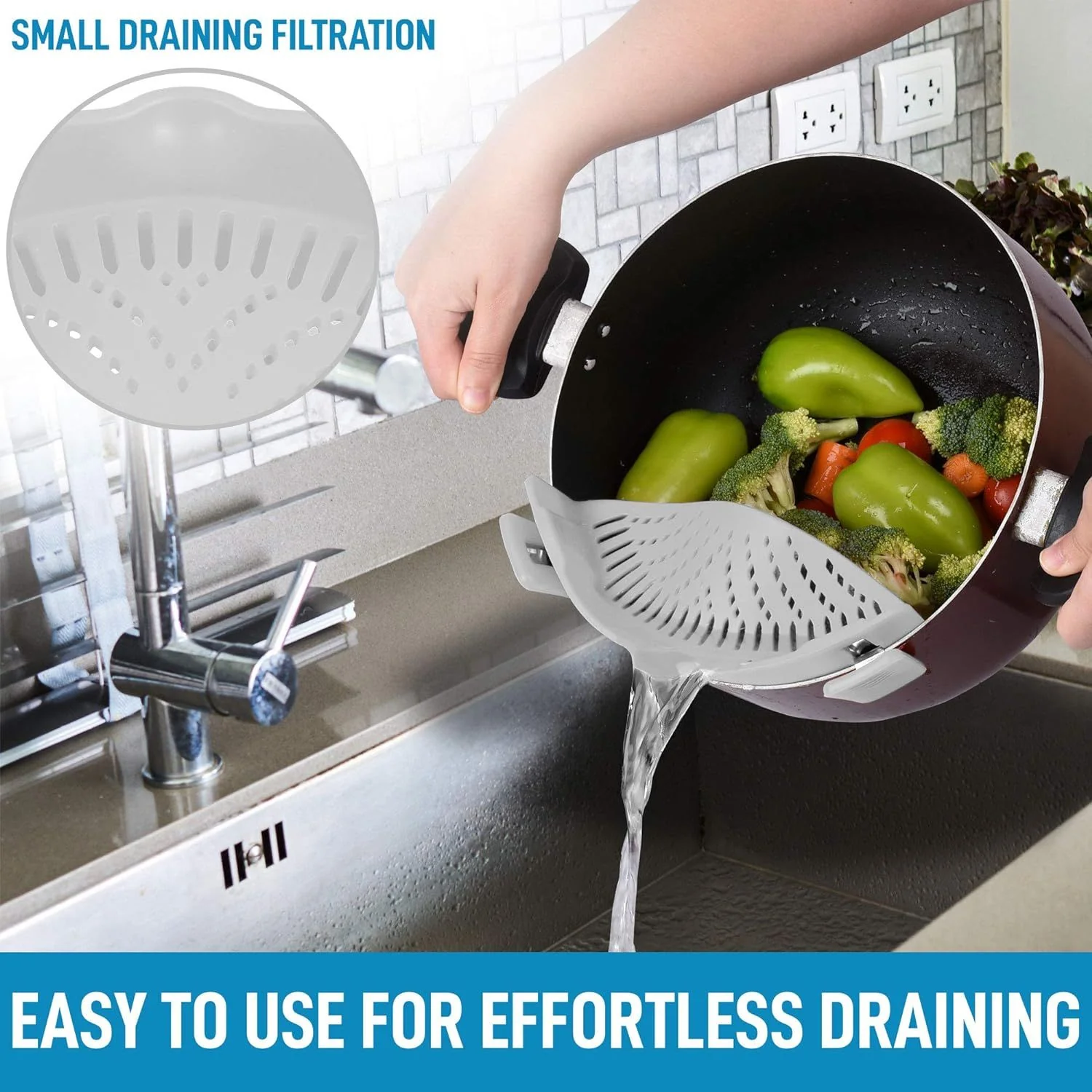 Clip-on Silicone Pot Strainer - Image 2