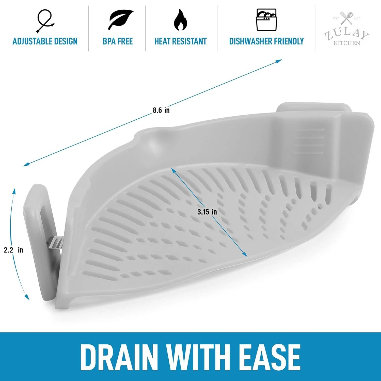 Clip-on Silicone Pot Strainer - Image 4