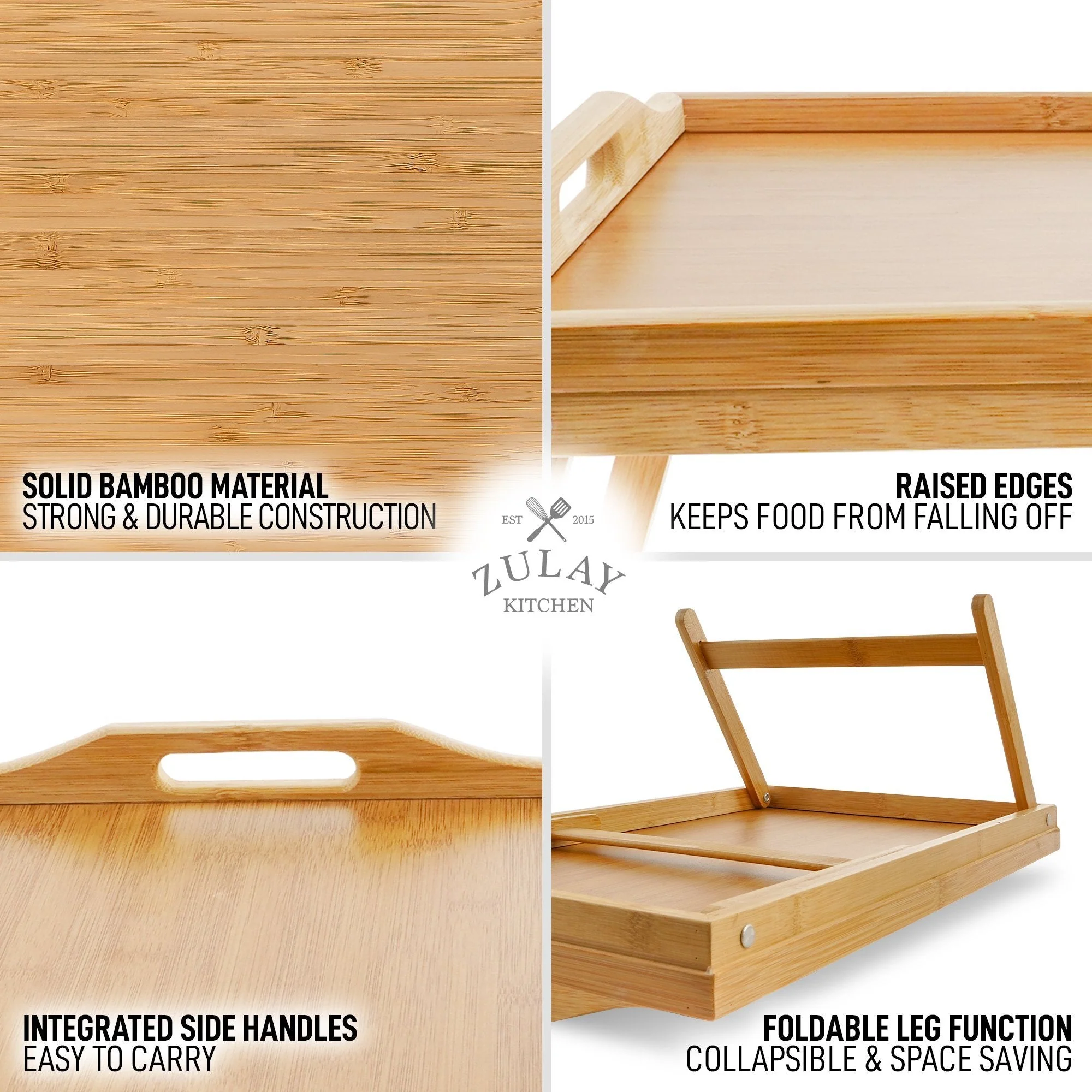 Bamboo Breakfast Bed Tray - Image 6
