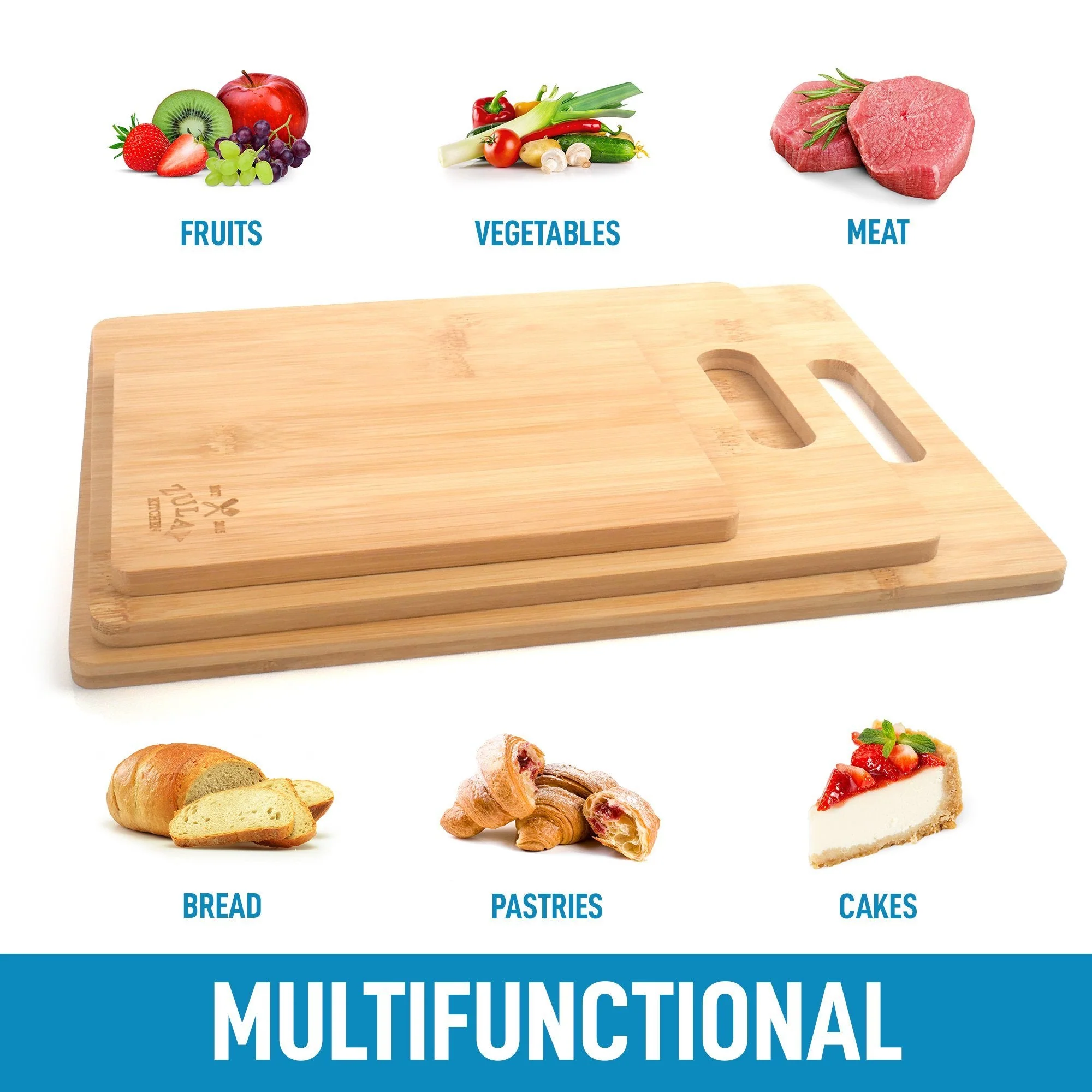 Bamboo Cutting Board Set (3-Piece) - Image 4
