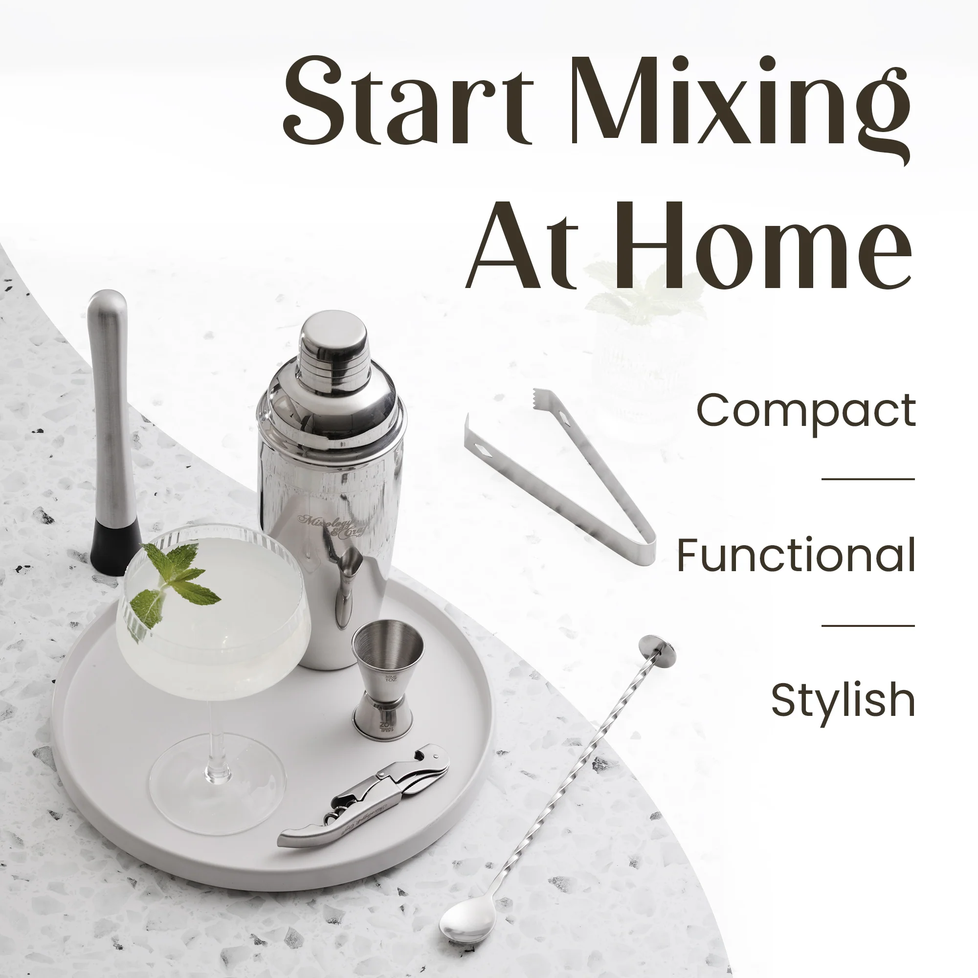 Bartender Kit with Metal Stand | 9-Piece - Image 3