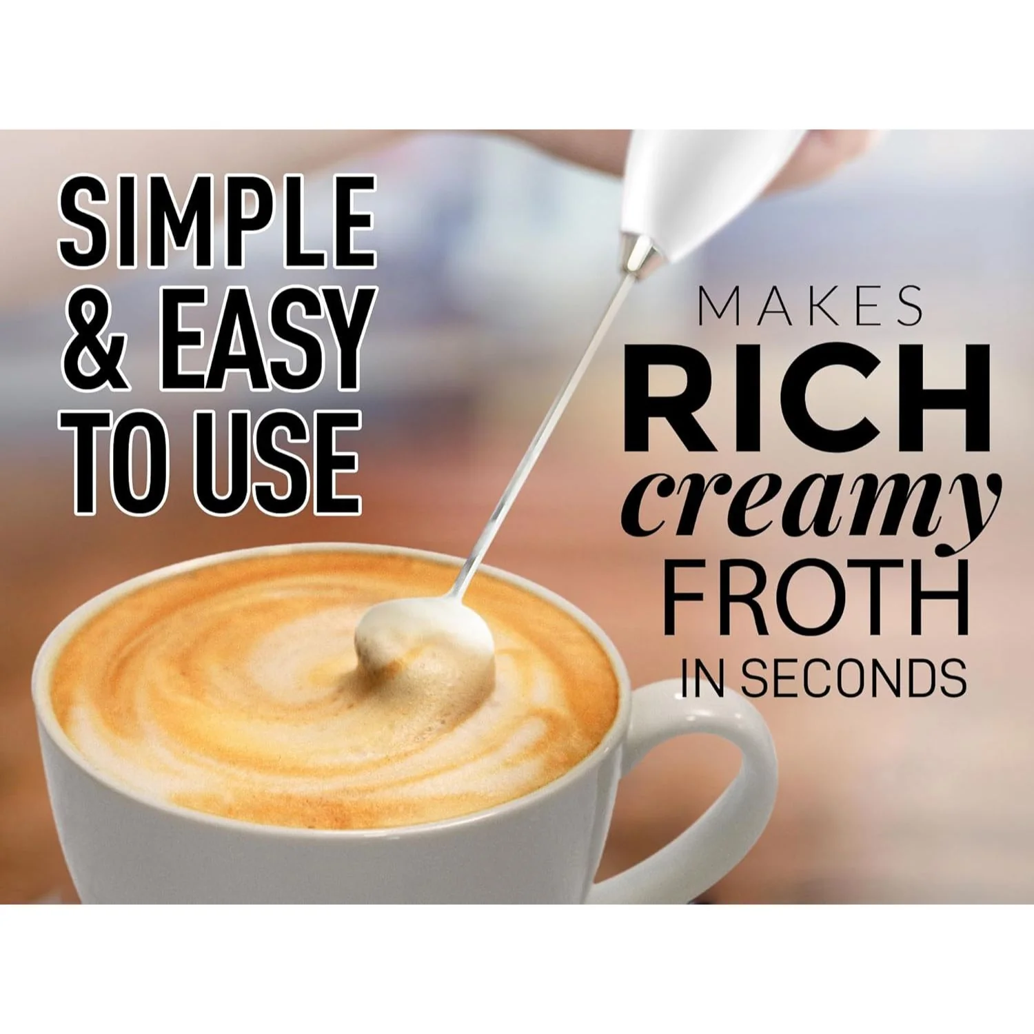 Classic Milk Frother With Stand - Image 3