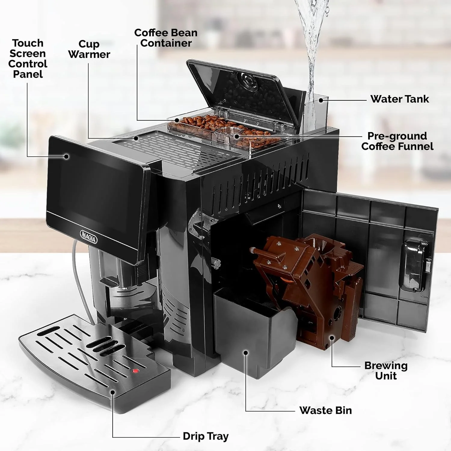 Zulay Magia Super Automatic Espresso Machine - Image 7