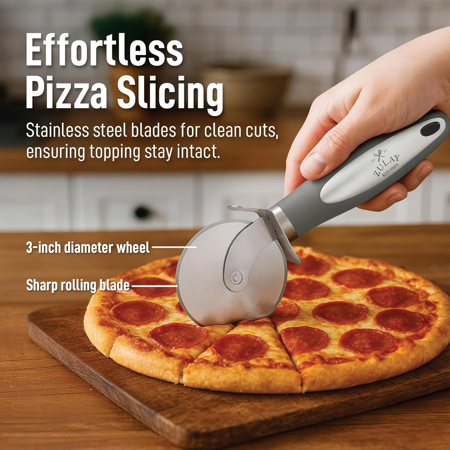 Pizza Slicer With Non-Slip Handle - Image 3