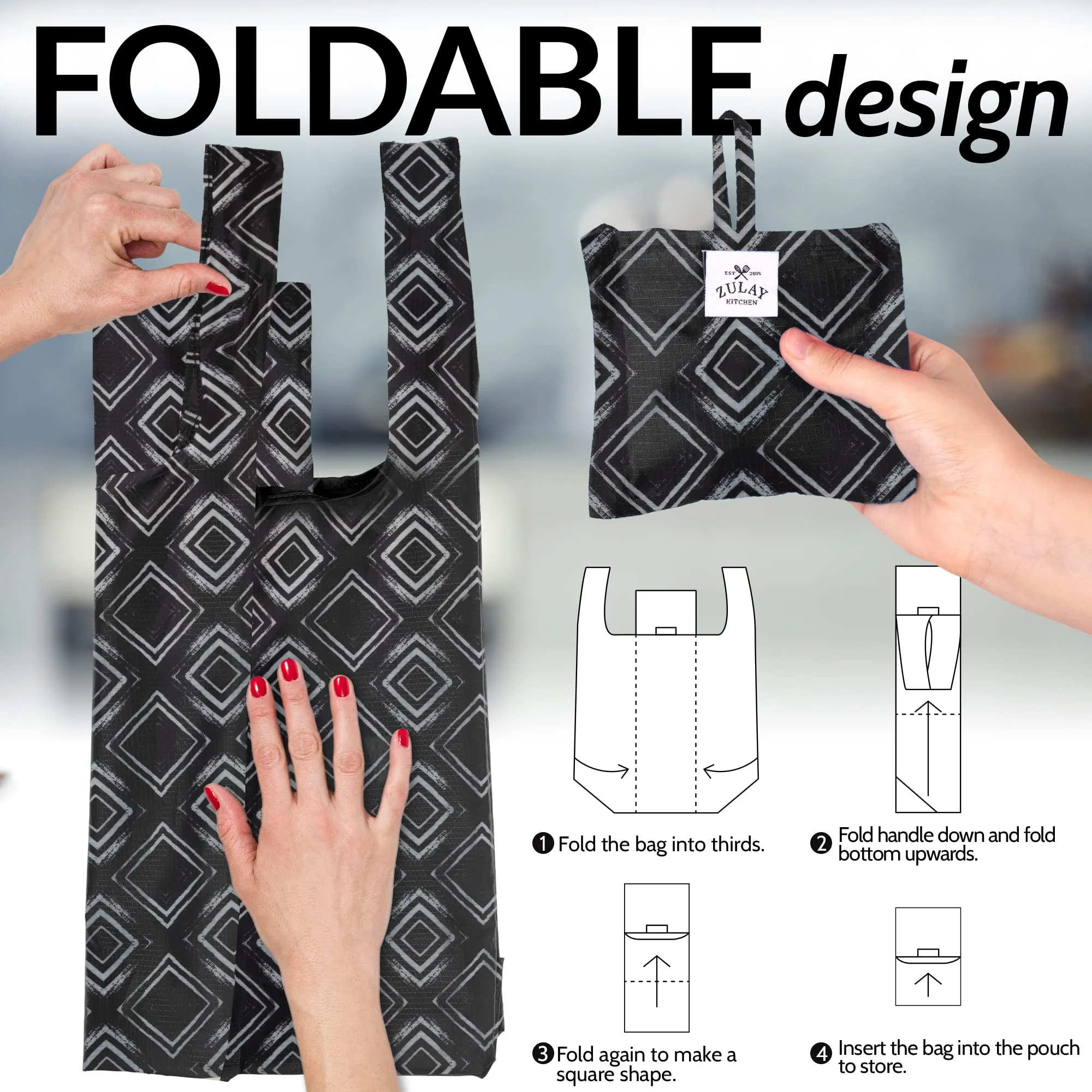 Reusable Grocery Bags - 5 Pack - Image 5