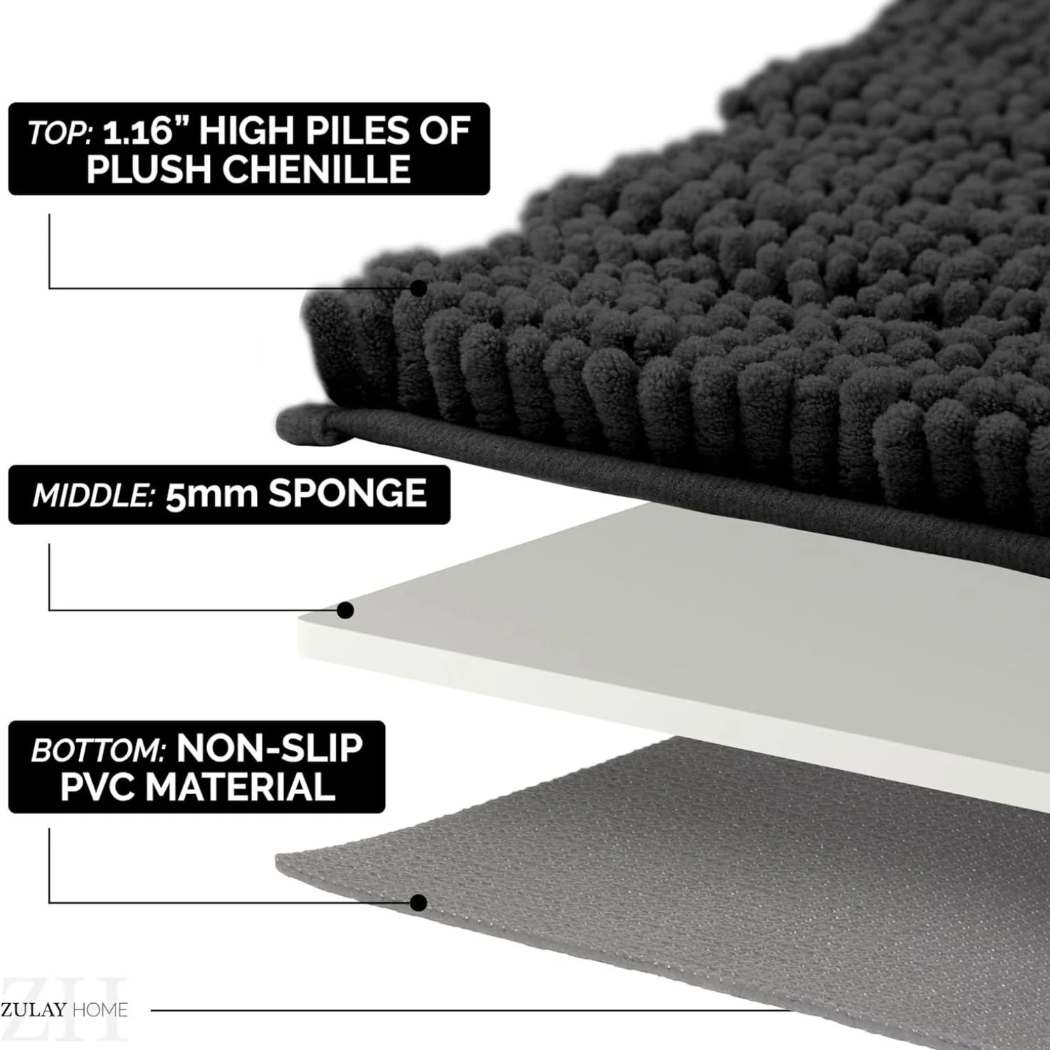 Soft Shaggy Bathroom Rug - Image 5