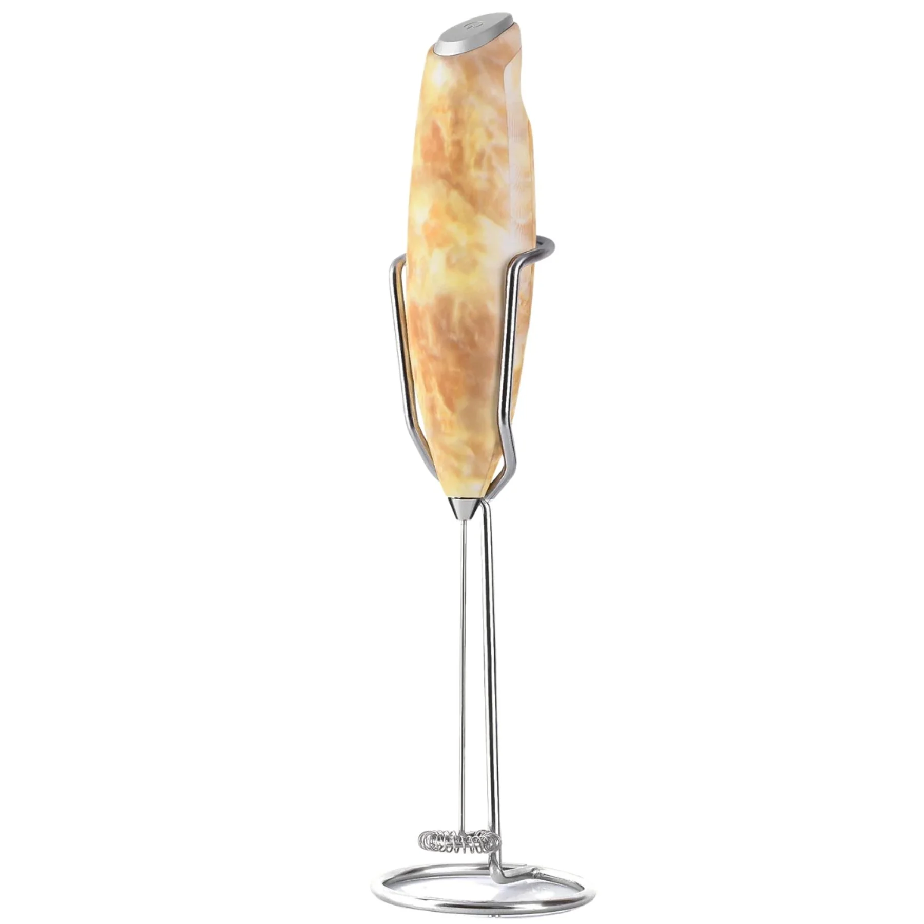 Milk Frother With Stand - Marble Design - Image 2